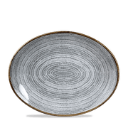 SP STONE GREY OVAL PLATE31.7