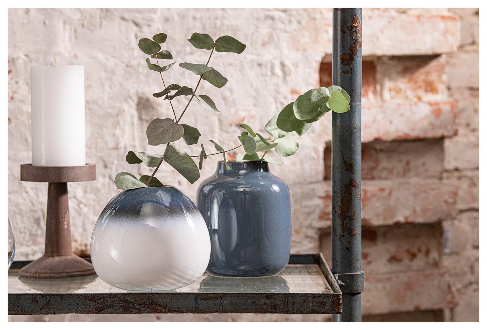 Lave Home Nek vase bleu small