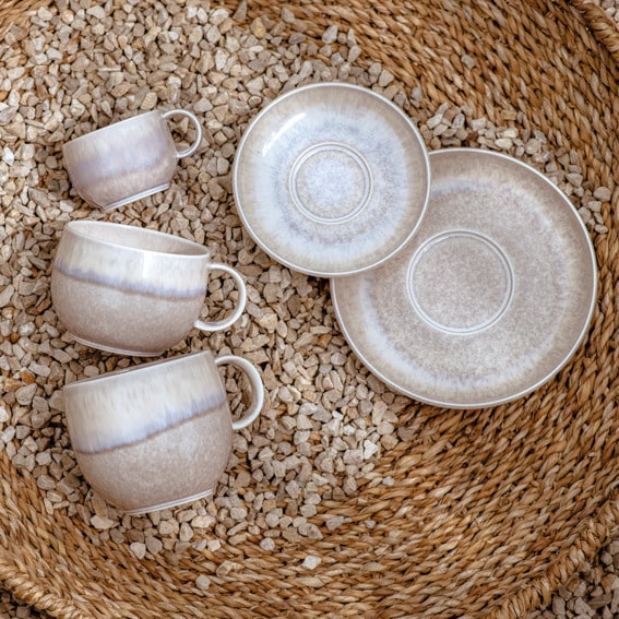 Perlemor Sand Saucer cup 12cm