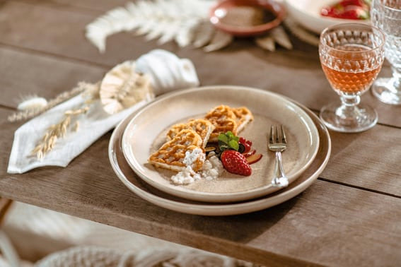 Perlemor Sand Salad plate 24cm