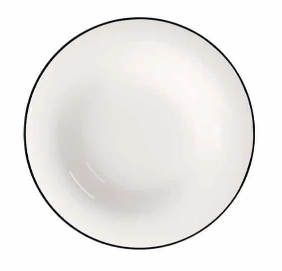 Black Lines Deep Plate 23 cm