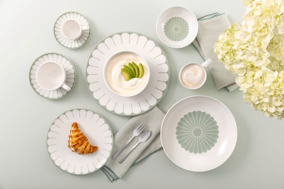 Fleur Vert Espresso Cup Saucer