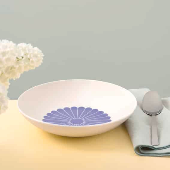 Fleur Blue Pasta Bowl