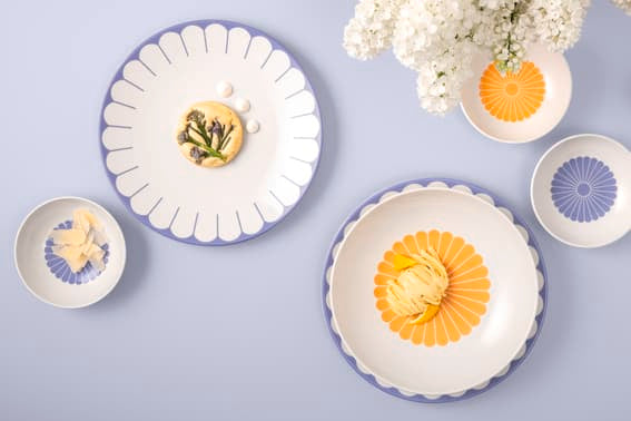 Fleur Blue salad Plate 21 CM