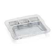 Luxury clear glass appetizer dish with 4 compartments by IVV â€“ All-in-One Collection