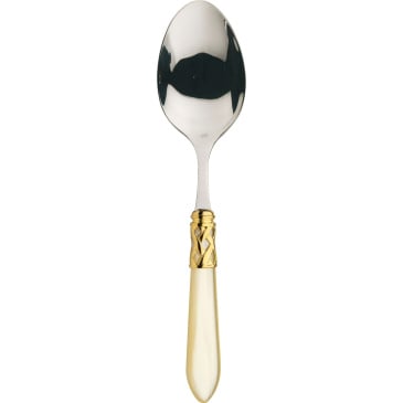 Bugatti Aladdin PVD Gold Serving Spoon - Ivory - product image