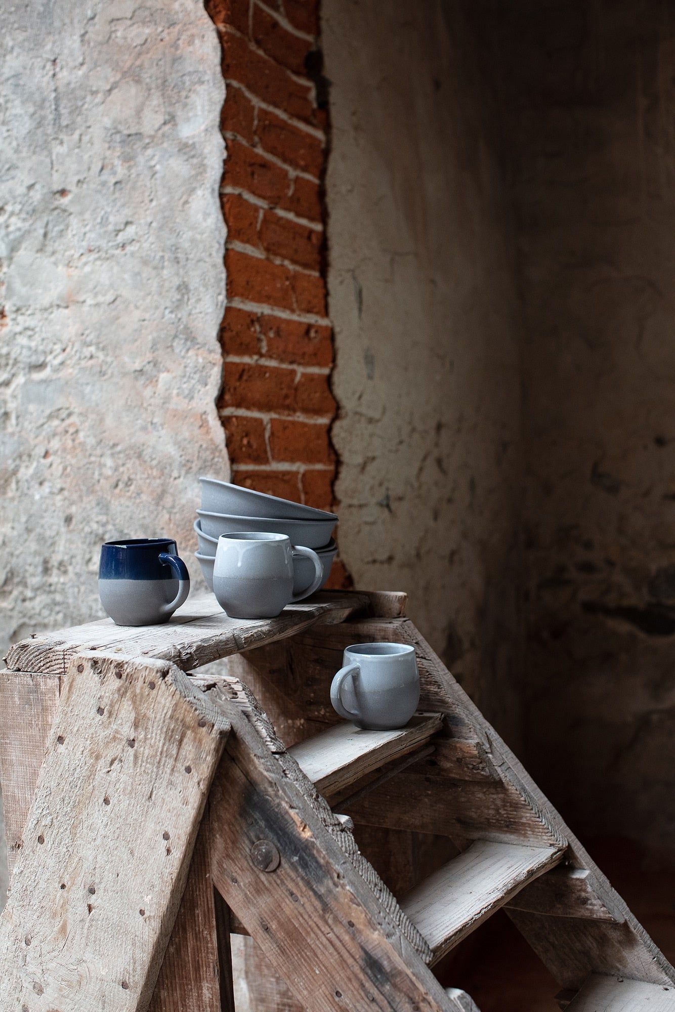 NO.W MUG W/H 33CL Indigo blue
