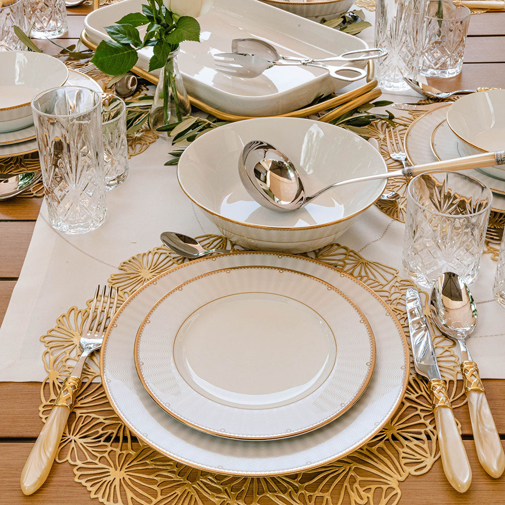 Bugatti Aladdin PVD Gold Ivory 30-Piece Cutlery Set