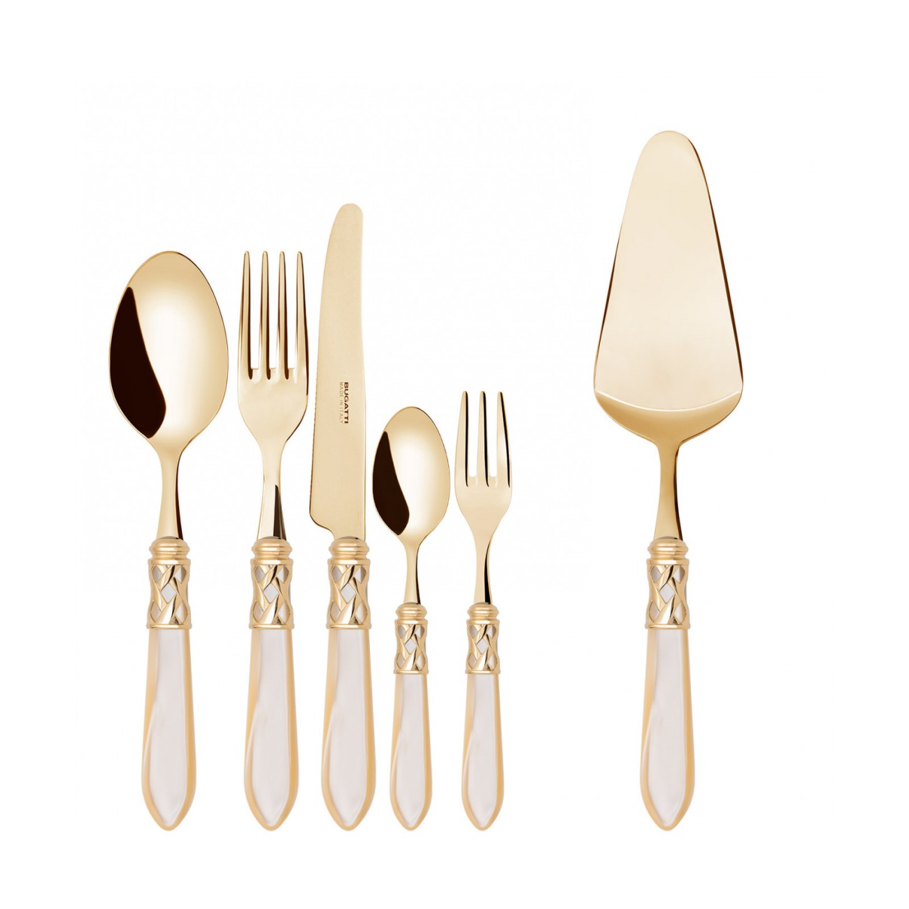 Bugatti Aladdin PVD Gold 30-Piece Cutlery Set - Ivory - product image