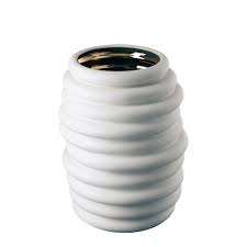 Hop White - Gold Vase 26 cm