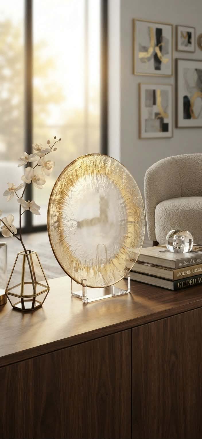 IVV Orizzonte Plate 37cm Clear Gold Rim