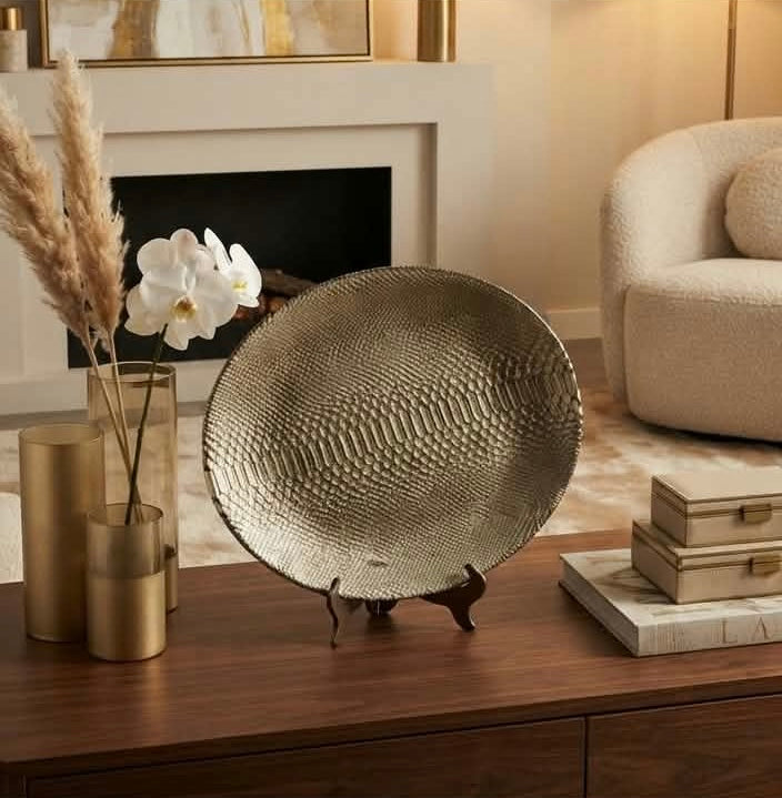 DIVINA OVAL PLATE39X33 BEIGE