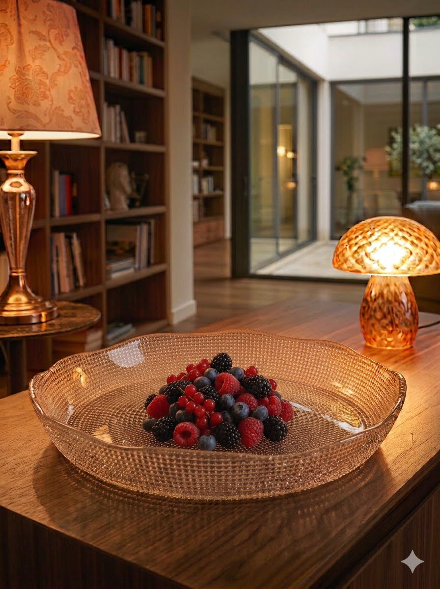 IVV Diamanté Transparent Fruit Bowl 32 cm