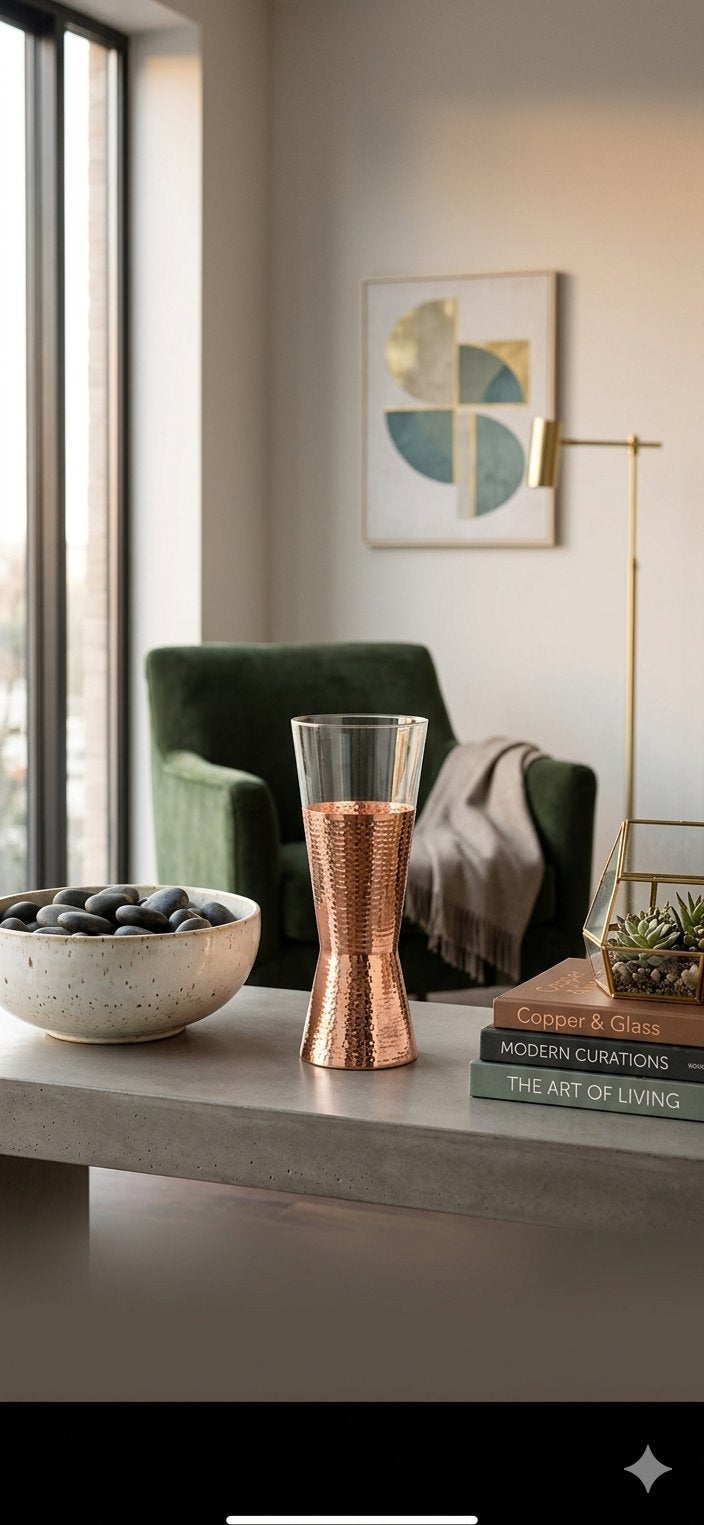 FUTURA VASE H.30.5 CM. COPPER
