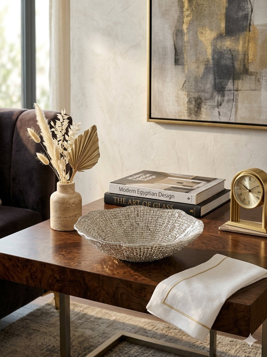 IVV Diamante Individual Bowl Beige & Chrome