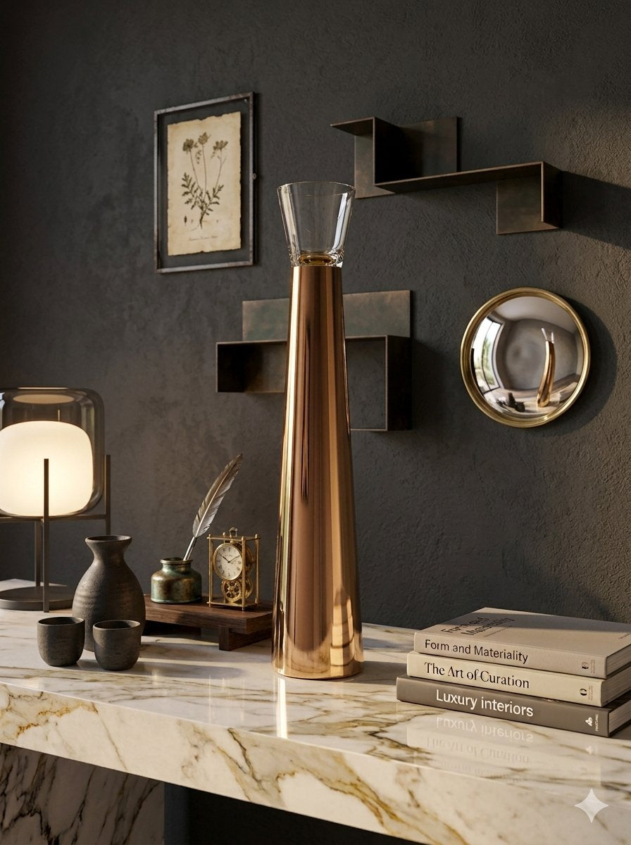 FUTURA VASE H.85 CM. GOLD DEC.