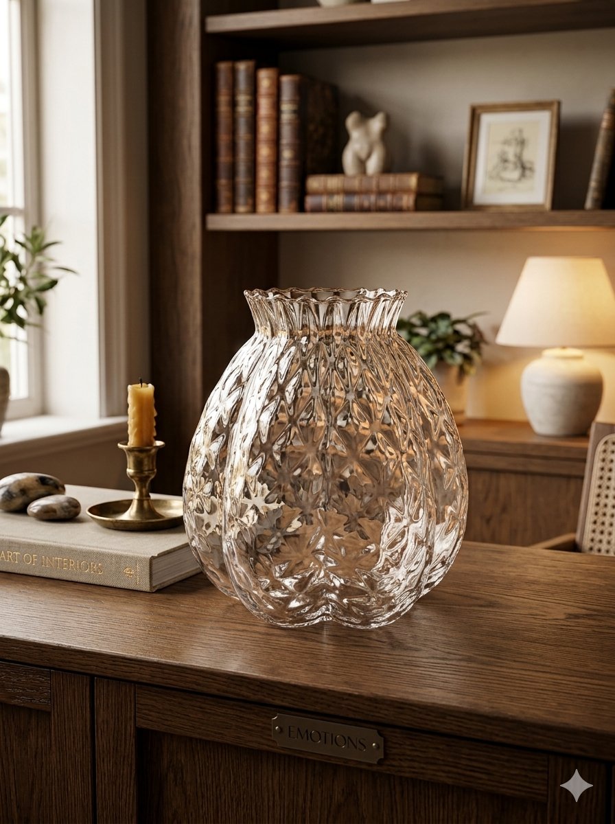 CHERI VASE CM.21.8 CM. CLEAR