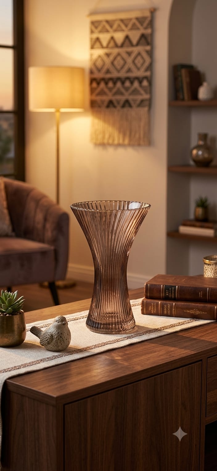 FIORENZA VASE 27.5 BRONZE GREY