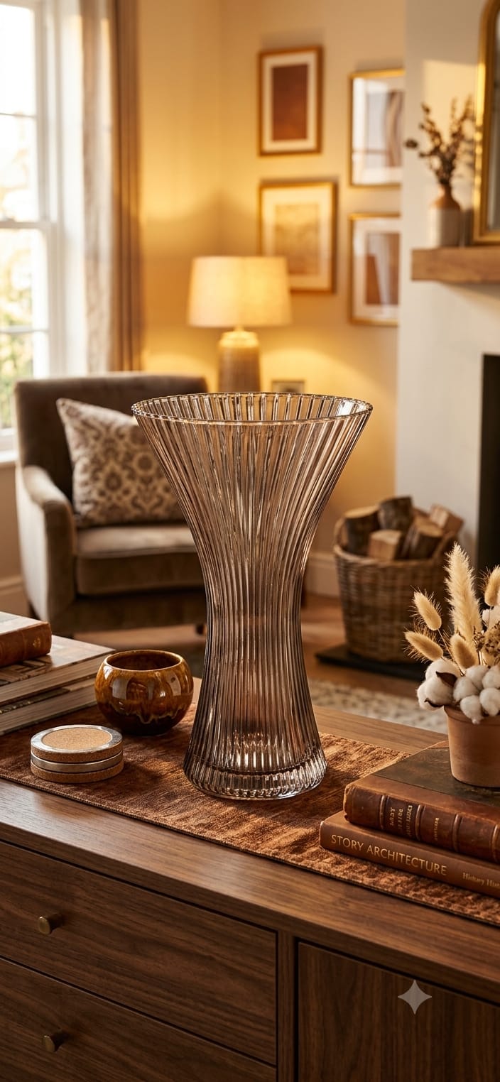 FIORENZA VASE 27.5 BRONZE GREY