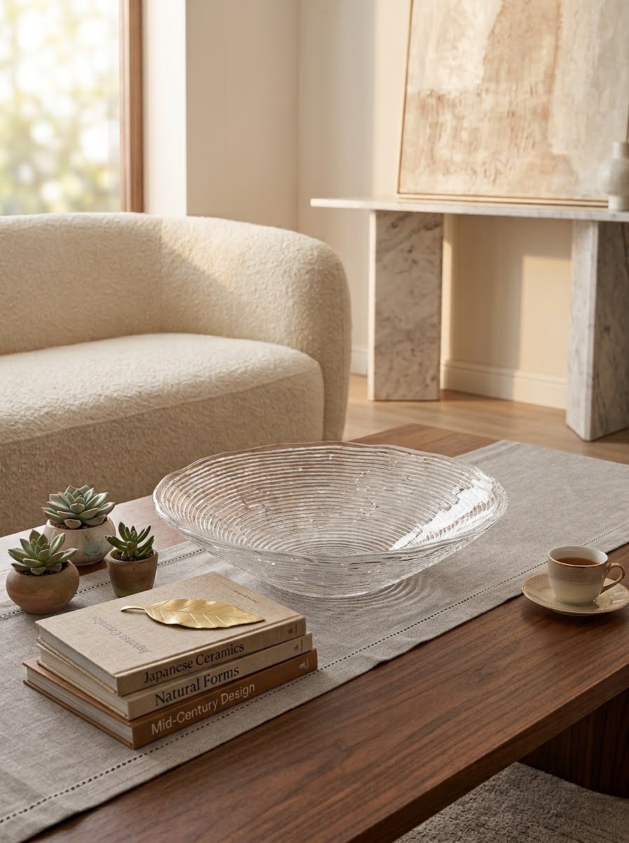 WAVE BOWL 33 CM CLEAR