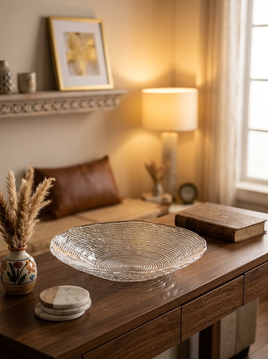 WAVE BOWL 33 CM CLEAR