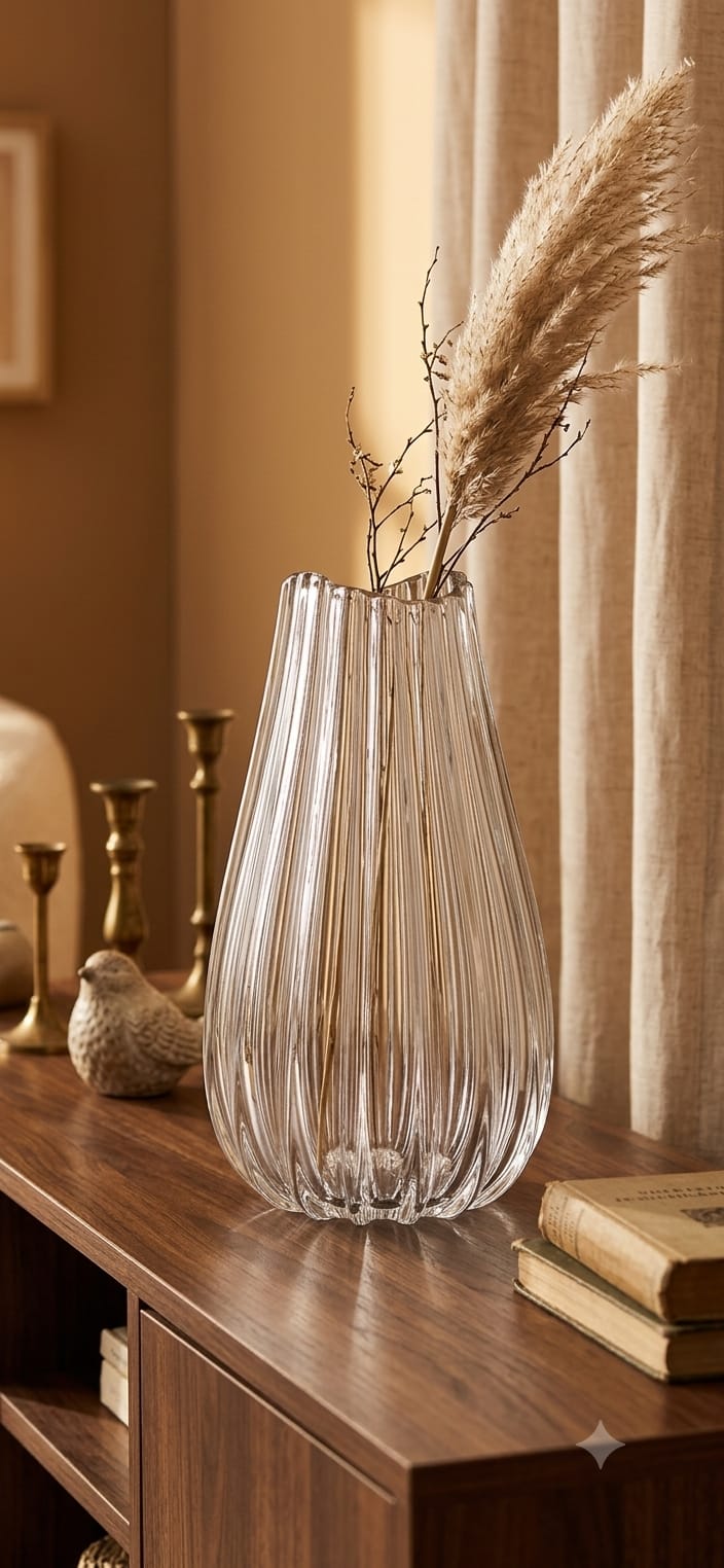 MENHIR VASE High. 40 CM. CLEAR