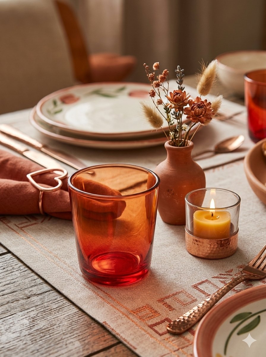 EASY SET 6LIQUEUR GLASS ORANGE