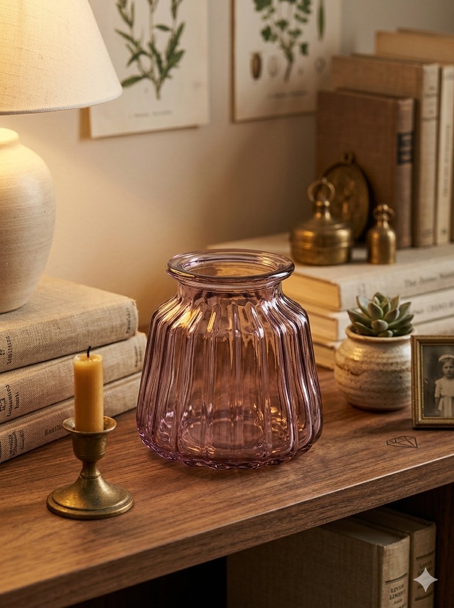FLO VASE H.10 CM. AMETHYST