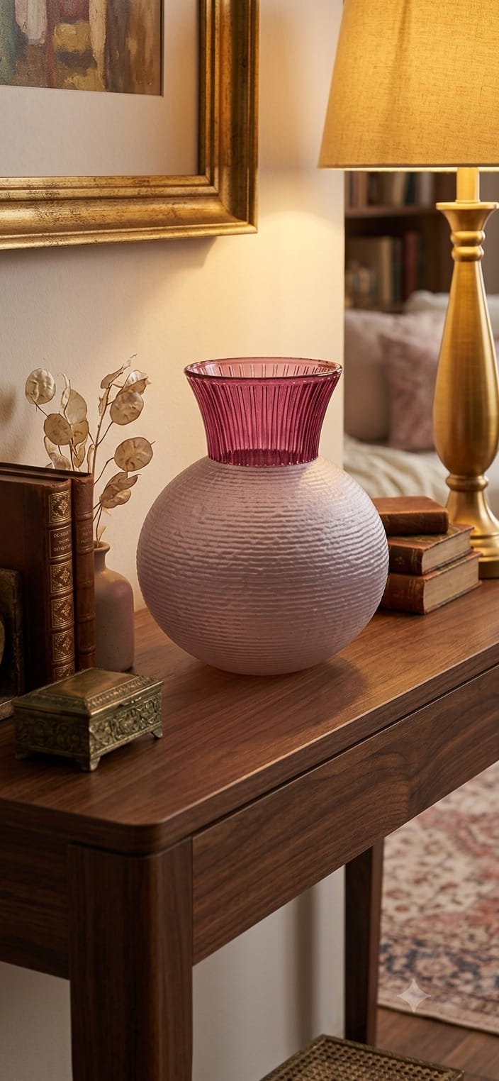 OPHELIA VASE H.25 CM. FUCHSIA