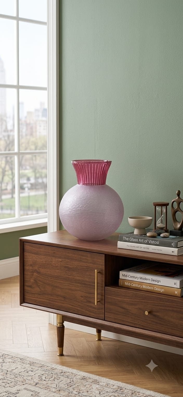 OPHELIA VASE H.25 CM. FUCHSIA