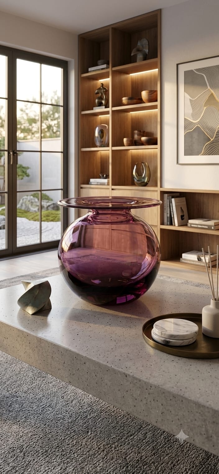 TETE A TETE VASE 11CM.AMETHYST