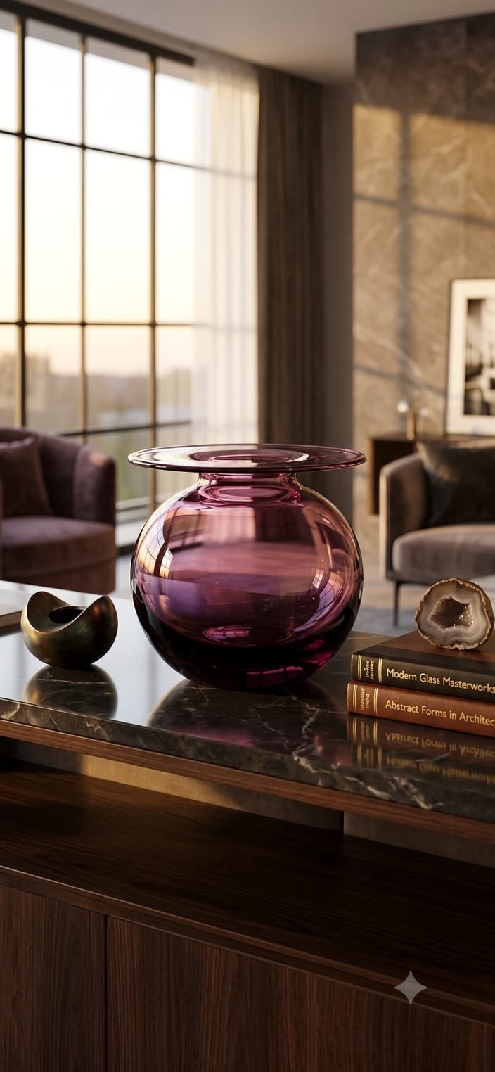 TETE A TETE VASE 11CM.AMETHYST