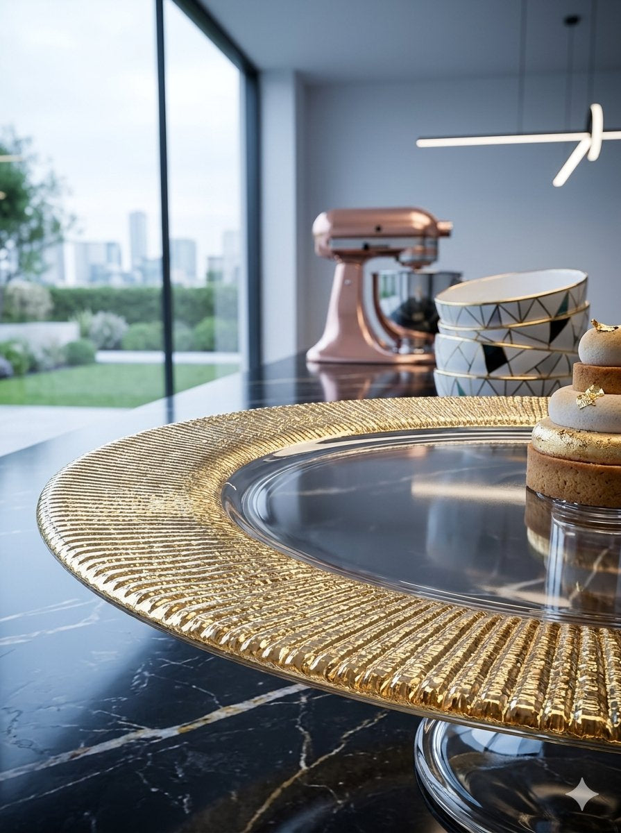 JEDDAH FOOTED CAKE PLAT34 GOLD