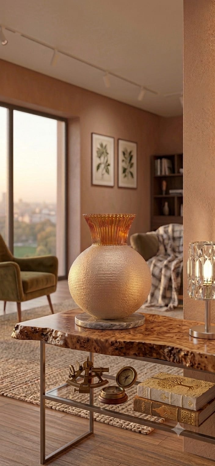 Ophelia amber vase H 30 cm