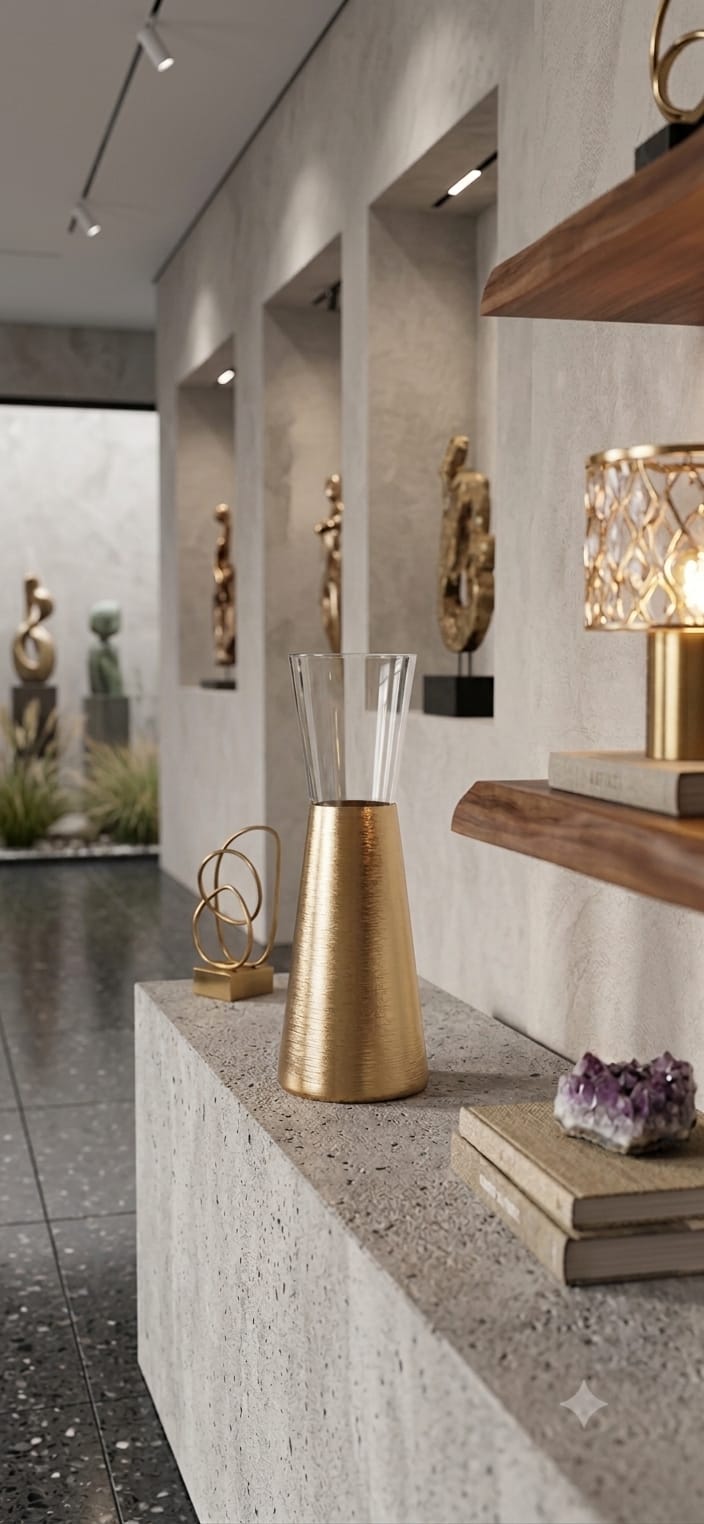 Futura vase Gold H 40,5 cm