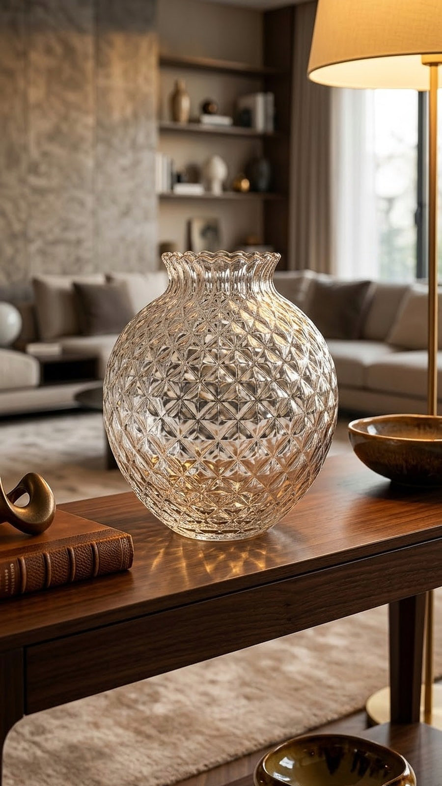 Infiore transparent vase H 25 cm