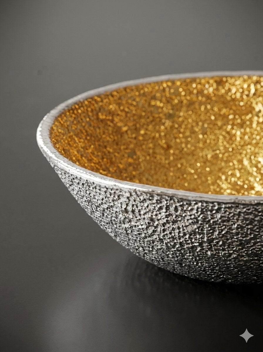 LIRICA BOWL Ã˜ 28 CM SILVER PLATED GOLD COLOR