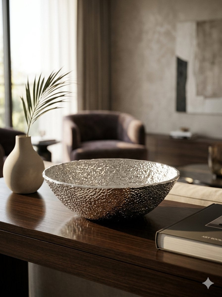 LIRICA BOWL Ã˜ 28 CM SILVER PLATED SILVER COLOR