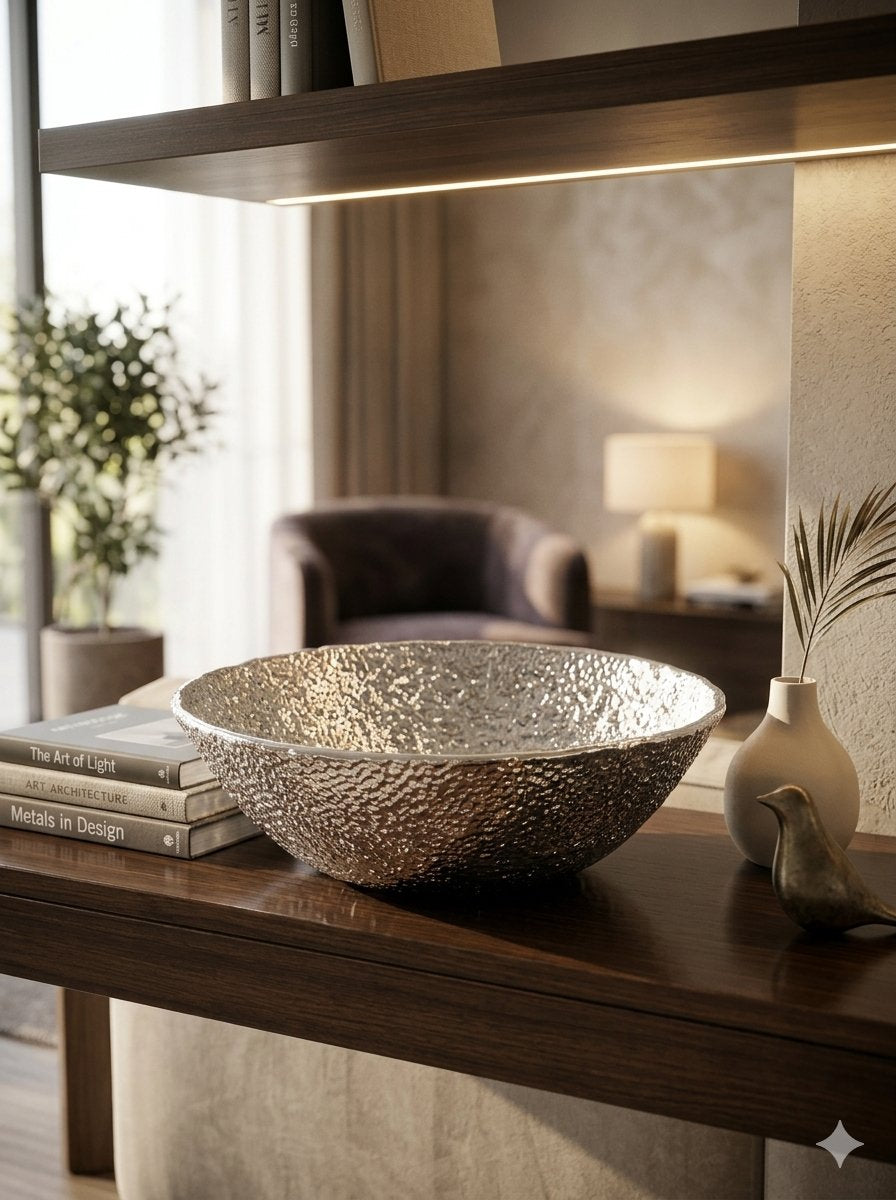 LIRICA BOWL Ã˜ 28 CM SILVER PLATED SILVER COLOR