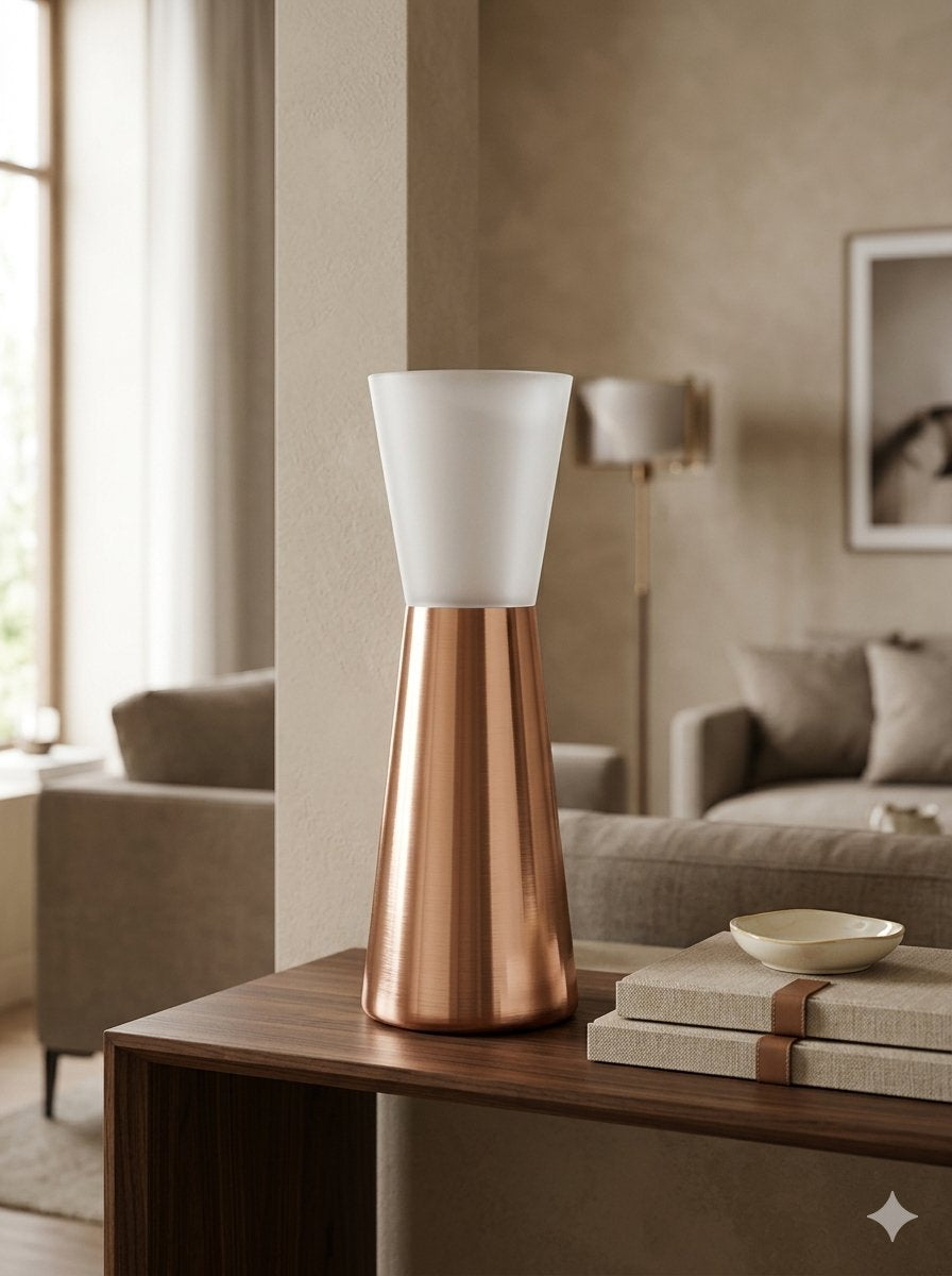 FUTURA VASE H. 30.5 CM CLEAR COPPER DECORATION