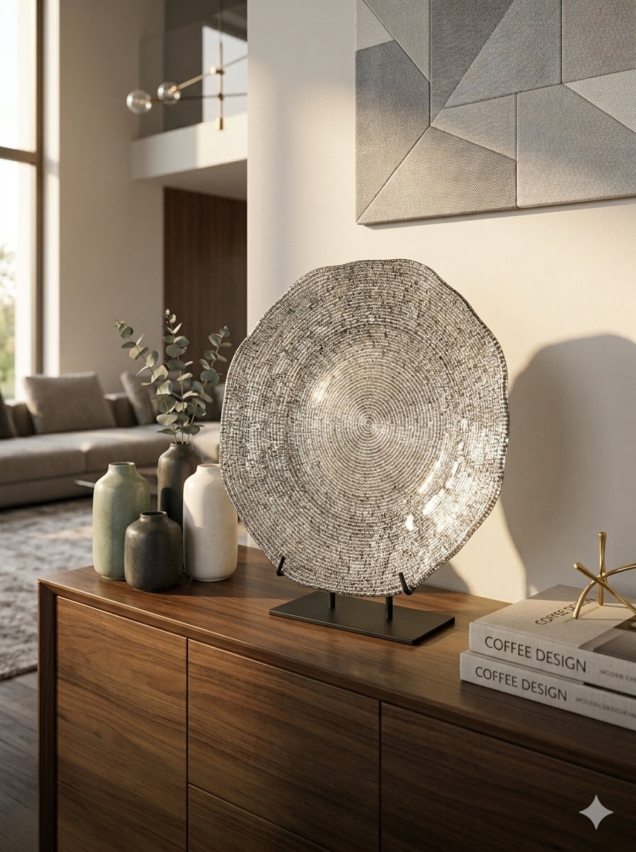 IVV Diamante Centerpiece 41 cm - Hazelnut Chrome