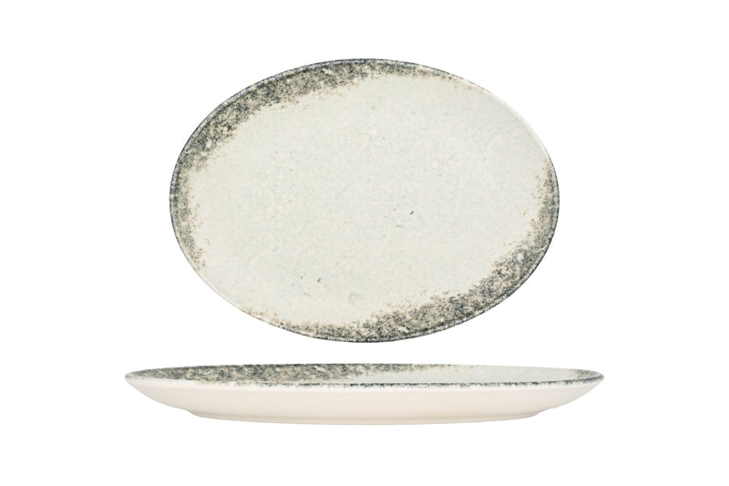 Kütahya Porselen Rustiground Oval Plate 26 cm