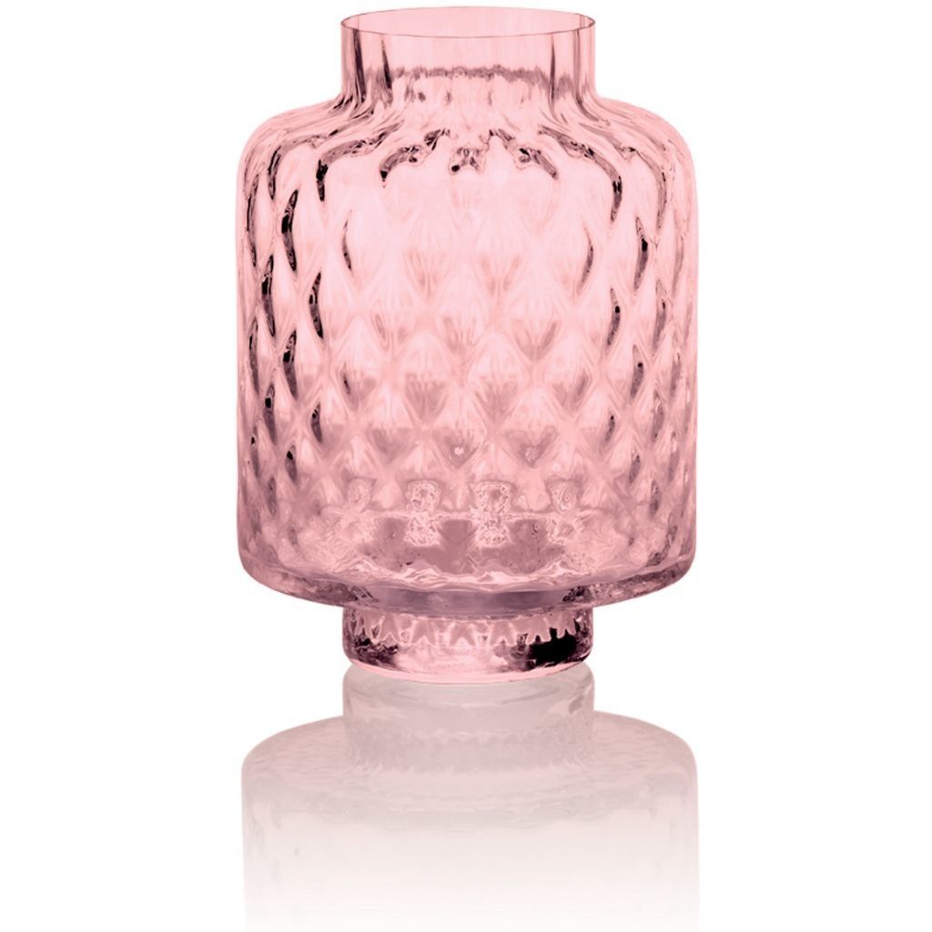 XYZ VASE H.21 PINK OPTIC
