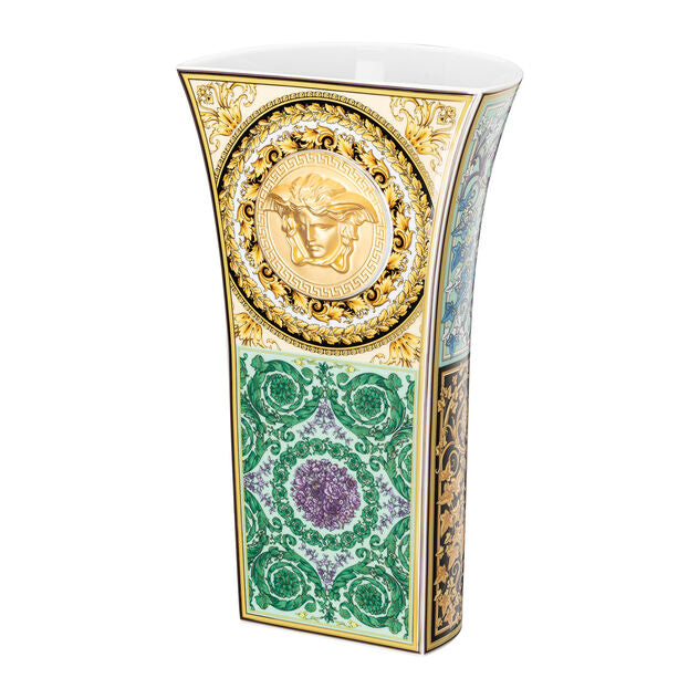 Versace Barocco Mosaic Semicircle Porcelain Vase 34 cm Rosenthal Made in Germany