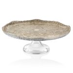 CAKE PLATE CM 32 BEIGE/CHROME