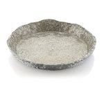 IVV Diamante Handmade Luxury Fruit Bowl in Beige and Chrome