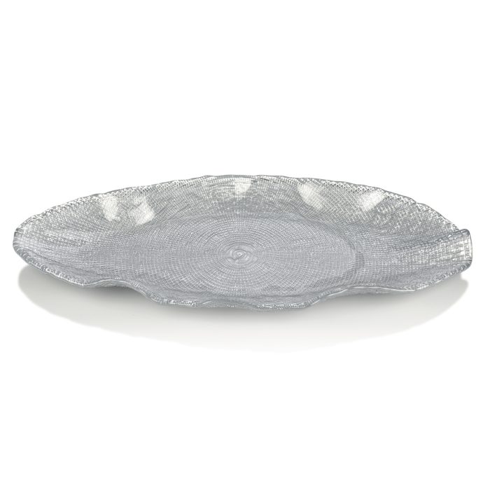 FOLIES OVAL TRAY 52X22.5 GREY - Image 1