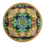 Versace Jungle Animalier Service Plate – 33 cm Round Luxury Porcelain with Multicolour Jungle Design