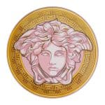 Luxury Versace Medusa Amplified Pink Coin Service Plate 33 cm – Designer Porcelain Showplate