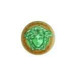 Versace Medusa Amplified Green Coin Plate 17 cm – Luxury Porcelain Tableware
